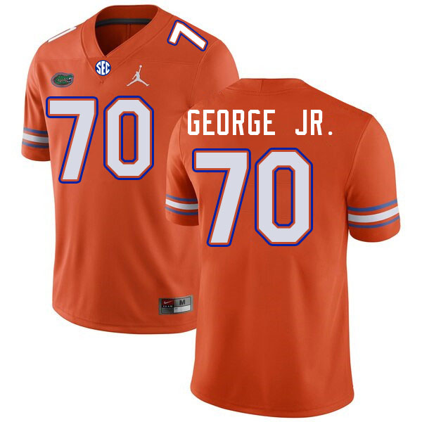 Men #70 Damieon George Jr. Florida Gators College Football Jerseys Stitched-Orange